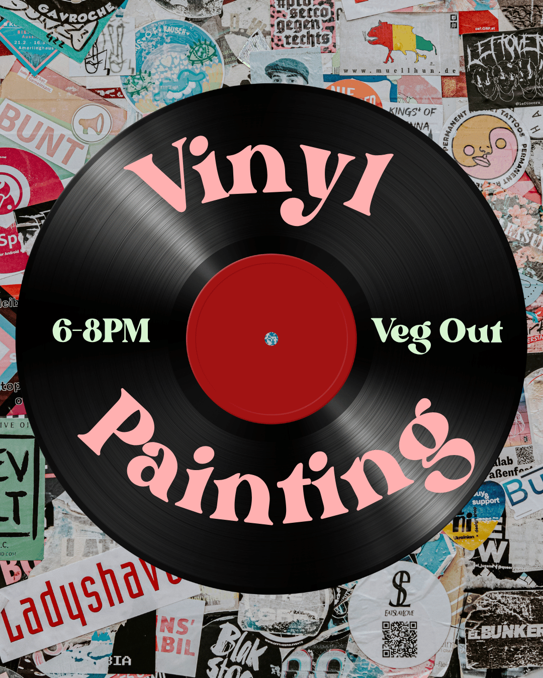 Vinyl record painting workshop